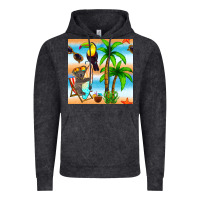 Vintage Black tropical animals seamless pattern Vintage Hoodie - BundleAndBundleShop