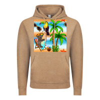 Vintage Coffee tropical animals seamless pattern Vintage Hoodie - BundleAndBundleShop