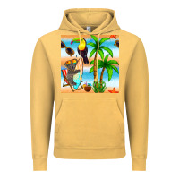 Vintage Mustard tropical animals seamless pattern Vintage Hoodie - BundleAndBundleShop