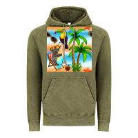 Vintage Olive tropical animals seamless pattern Vintage Hoodie - BundleAndBundleShop
