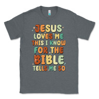 Charcoal Heather jesus loves me this i know for the bible tells me Classic Tee - MaliasSmallBusiness