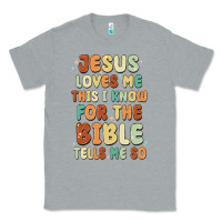 Heather Grey jesus loves me this i know for the bible tells me Classic Tee - MaliasSmallBusiness