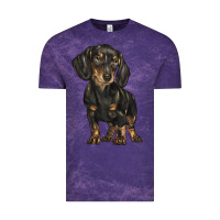 Cloud Purple dachshund Vintage Tee - BarkalooDesign