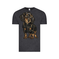Vintage Black dachshund Vintage Tee - BarkalooDesign