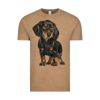 Vintage Coffee dachshund Vintage Tee - BarkalooDesign