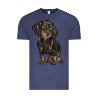 Vintage Denim dachshund Vintage Tee - BarkalooDesign