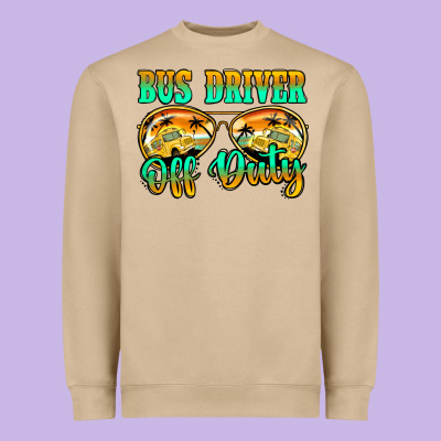 Bus Driver Off Duty Heavyweight Sweatshirt Designed By Jasminsmagicworld