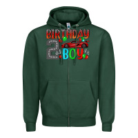 Sports Green birthday boy 2 Zipper Hoodie - BundleAndBundleShop