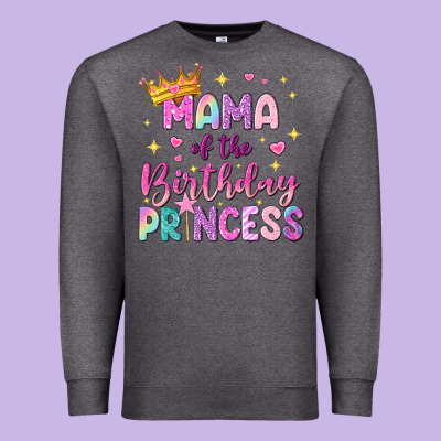 Mama Of The Birthday Princess Premium Sweatshirt Designed By Nancycooperartshop
