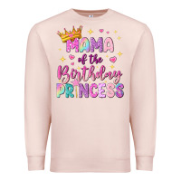 Pale Pink mama of the birthday princess Premium Sweatshirt - NancyCooperArtShop