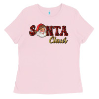 Bubblegum Pink santa claus Ladies Tee - RanaPortraitStore