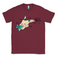 Burgundy western turquoise gun hand Classic Tee - MaliasSmallBusiness