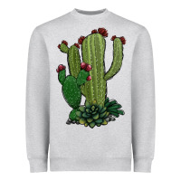 Heather Grey cactus Heavyweight Sweatshirt - Jasminsmagicworld