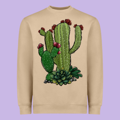 Cactus Heavyweight Sweatshirt Designed By Jasminsmagicworld