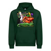Forest Green mardi gras pelican crawfish crocodile Urban Hoodie - OliviaCreatesArt