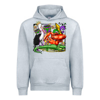 Heather Grey mardi gras pelican crawfish crocodile Urban Hoodie - OliviaCreatesArt