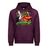 Mauve Wine mardi gras pelican crawfish crocodile Urban Hoodie - OliviaCreatesArt