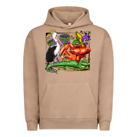 Pigment Burro mardi gras pelican crawfish crocodile Urban Hoodie - OliviaCreatesArt