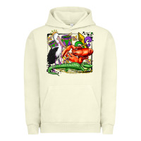 Pigment Pistachio mardi gras pelican crawfish crocodile Urban Hoodie - OliviaCreatesArt