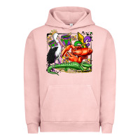 Pigment Salmon mardi gras pelican crawfish crocodile Urban Hoodie - OliviaCreatesArt