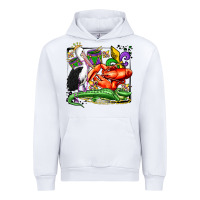 White mardi gras pelican crawfish crocodile Urban Hoodie - OliviaCreatesArt