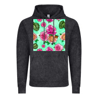 Vintage Black floral background Vintage Hoodie - BundleAndBundleShop