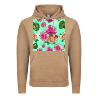 Vintage Coffee floral background Vintage Hoodie - BundleAndBundleShop