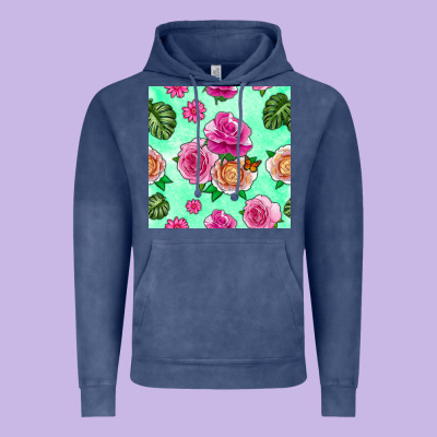 Floral Background Vintage Hoodie Designed By Bundleandbundleshop