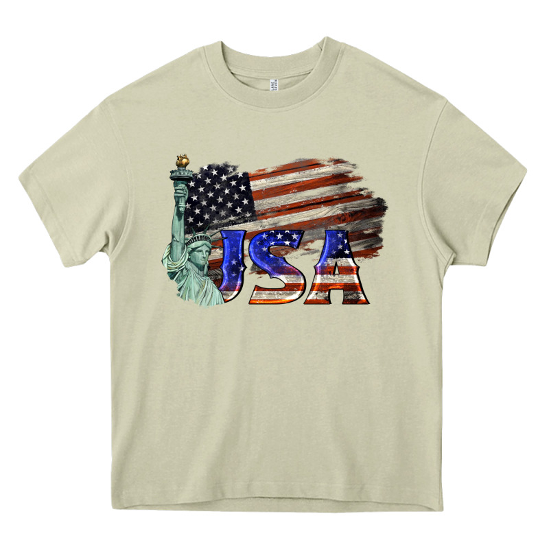 Usa  Statue Of Liberty Heavy Core Tee by BarkalooDesign | Teevron