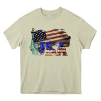 Mossy usa  statue of liberty Heavy Core Tee - BarkalooDesign