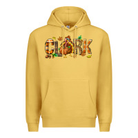 Antique Gold Personalized Thanksgiving Premium Hoodie - NancyCooperArtShop