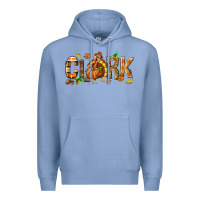 Colony Blue Personalized Thanksgiving Premium Hoodie - NancyCooperArtShop
