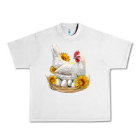 Lunar Rock Perched Chicken With Sunflowers Urban Heavy Tee - LillyAllenDesigns