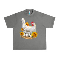 Tornado Perched Chicken With Sunflowers Urban Heavy Tee - LillyAllenDesigns