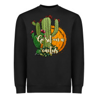 Black cactus go sit on a cactus Heavyweight Sweatshirt - Jasminsmagicworld