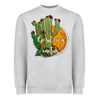 Heather Grey cactus go sit on a cactus Heavyweight Sweatshirt - Jasminsmagicworld