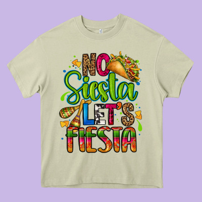 No Siesta Lets Fiesta Heavy Core Tee Designed By Cts Tumbler Store