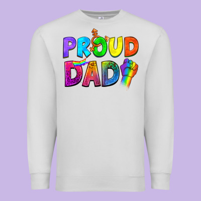 Proud Dad Premium Sweatshirt Designed By Nancycooperartshop