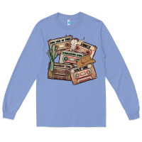 Colony Blue 90s country cassette tapes Long Sleeve Tee - MaliasSmallBusiness