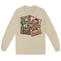 Mushroom 90s country cassette tapes Long Sleeve Tee - MaliasSmallBusiness