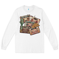 White 90s country cassette tapes Long Sleeve Tee - MaliasSmallBusiness