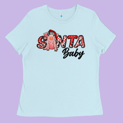 Santa Baby Ladies Tee Designed By Ranaportraitstore