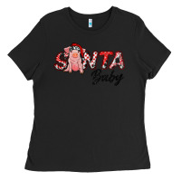 Black santa baby Ladies Tee - RanaPortraitStore