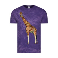 Cloud Purple giraffe Vintage Tee - LillyAllenDesigns