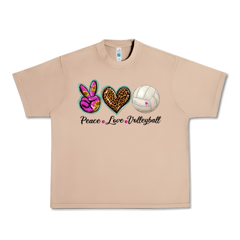 Peace Love Volleyball Urban Heavy Tee by BarkalooDesign | Teevron