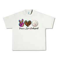 Pistachio peace love volleyball Urban Heavy Tee - BarkalooDesign