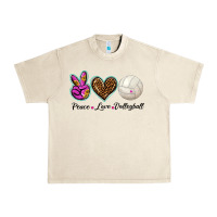 Sandshell peace love volleyball Urban Heavy Tee - BarkalooDesign
