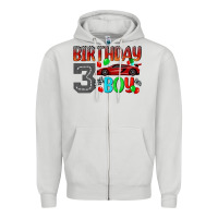 Dove Grey birthday boy 3 Zipper Hoodie - BundleAndBundleShop
