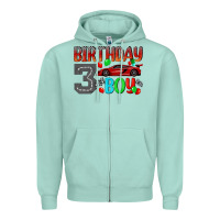 Seafoam birthday boy 3 Zipper Hoodie - BundleAndBundleShop