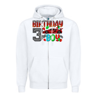 White birthday boy 3 Zipper Hoodie - BundleAndBundleShop